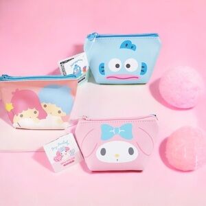 Set of  3 Sanrio Small Zipper Closure Boat Type Pouch